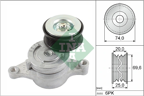 Belt Tensioner, V-ribbed belt